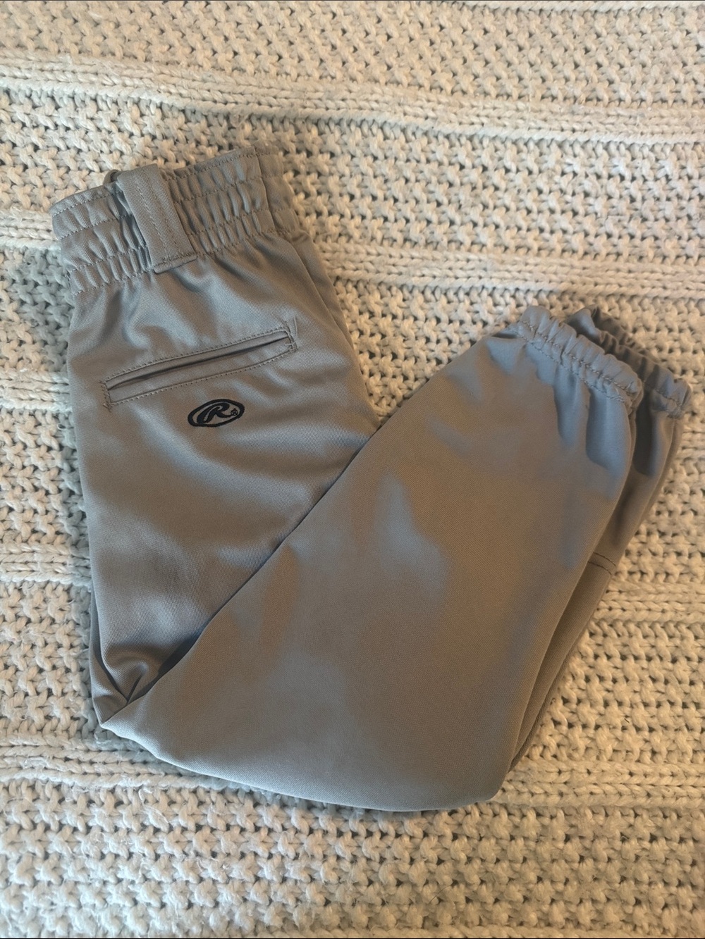 Rawlings Kids Baseball Pants in Light Gray